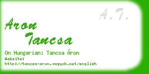 aron tancsa business card